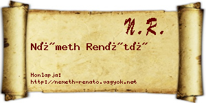Németh Renátó névjegykártya
