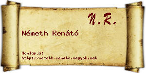 Németh Renátó névjegykártya
